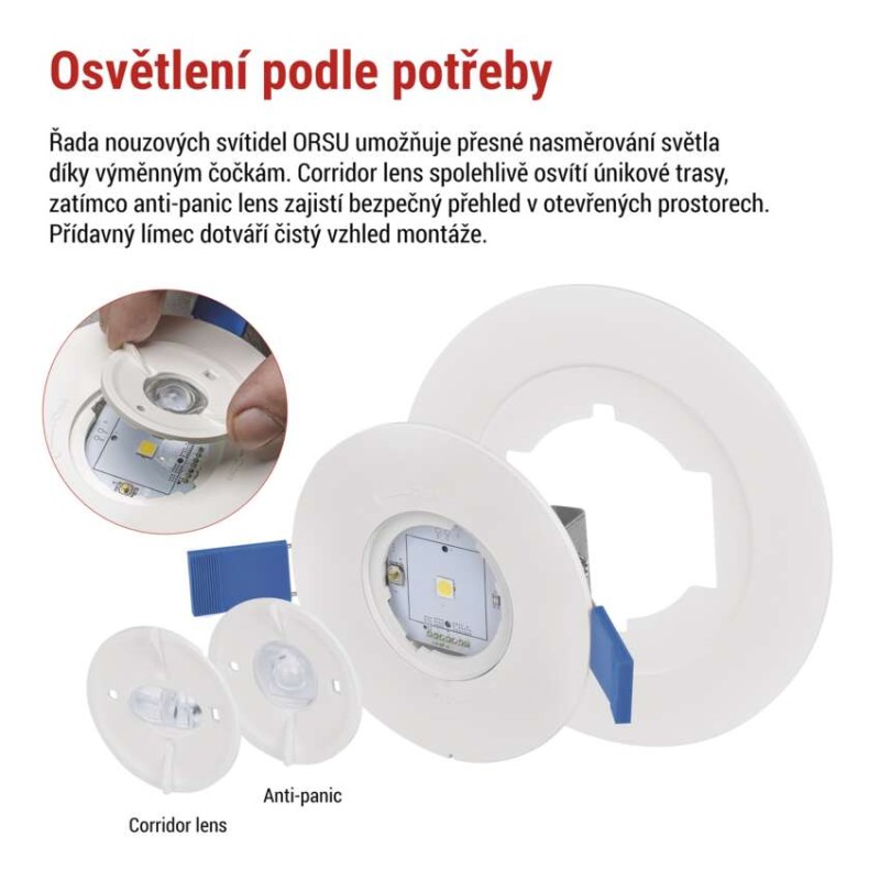 Nouzové svítidlo ORSU 2W 300lm 3h MT