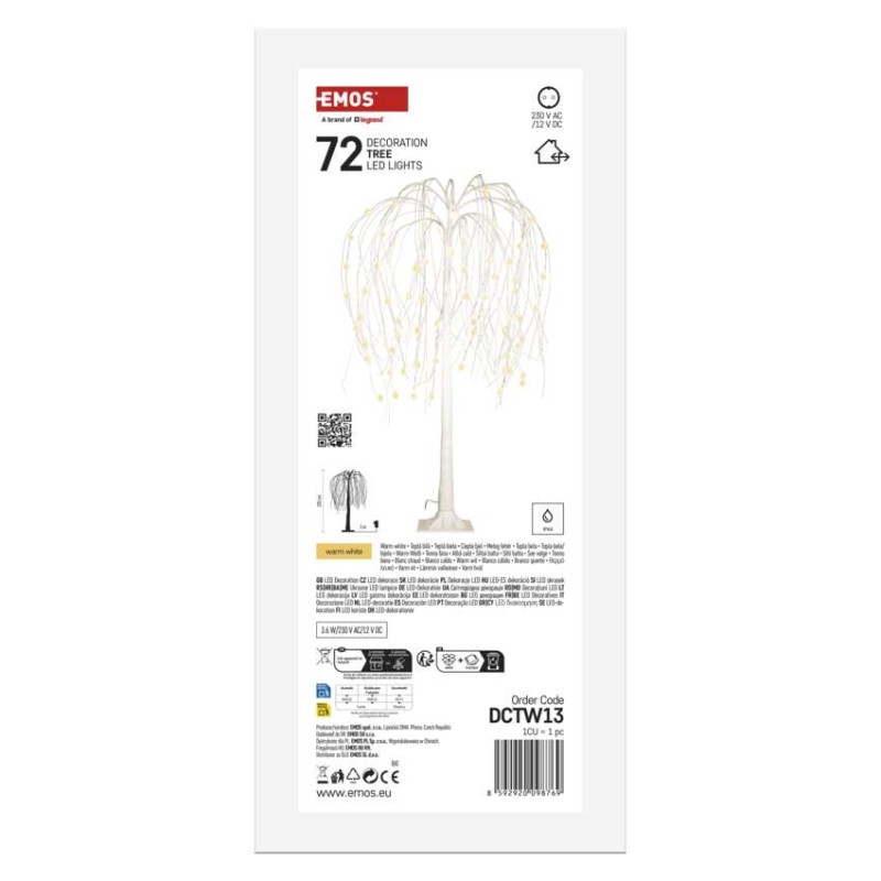 LED svítící stromek, 120 cm, venkovní i vnitřní, teplá bílá