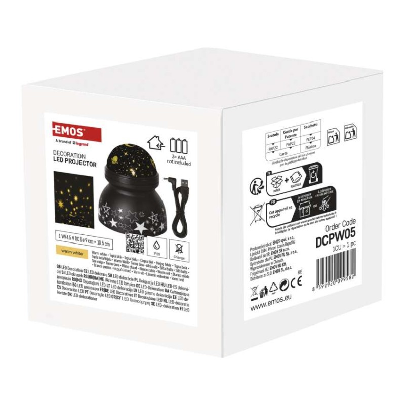 LED dekorativní projektor – vesmír, 3x AAA vnitřní