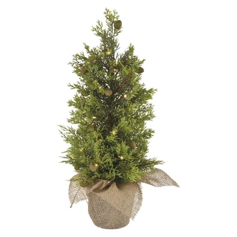 LED svítící stromek, 50 cm, venkovní i vnitřní, teplá bílá, časovač