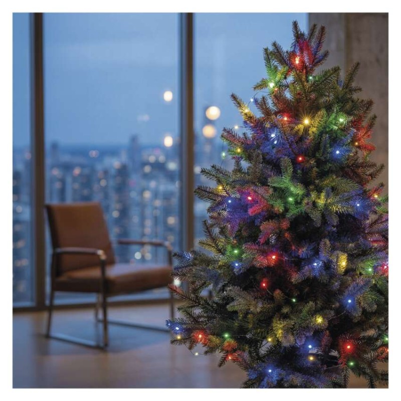 LED vánoční nano řetěz zelený, 4 m, venkovní i vnitřní, multicolor, časovač