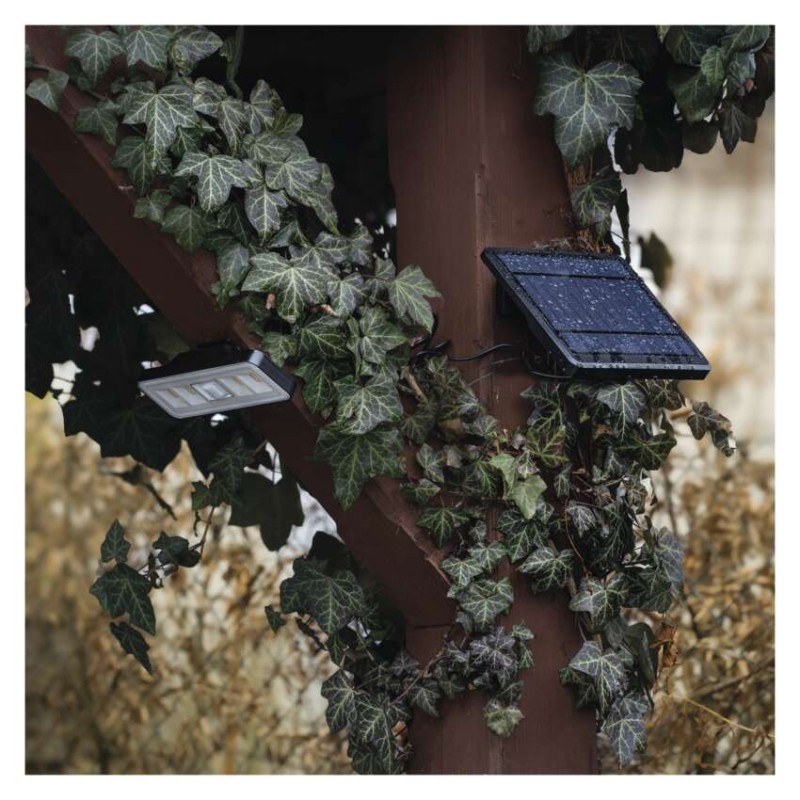 Solární LED reflektor SUNNO s pohybovým čidlem, černý, neutrální bílá