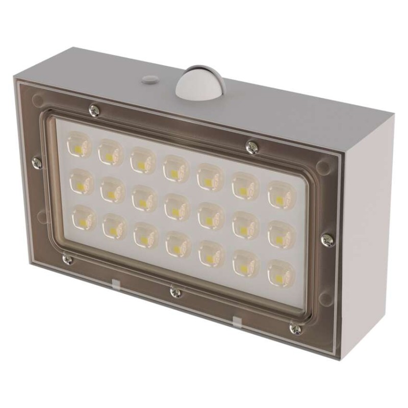 Solární LED svítidlo BRIXO s pohybovým čidlem, bílé, neutrální bílá