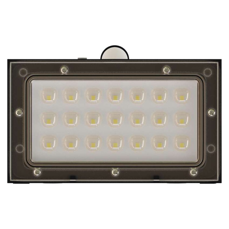 Solární LED svítidlo BRIXO s pohybovým čidlem, černé, neutrální bílá