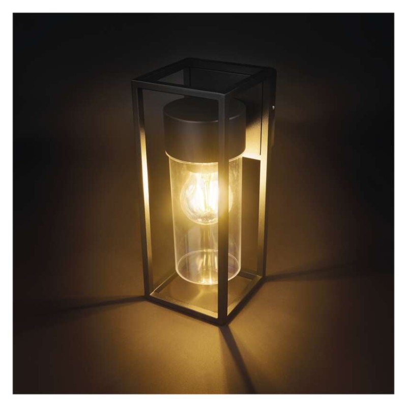 LED zahradní nástěnné svítidlo, 12,8 x 11 x 27 cm, 1 x E27, 15 W