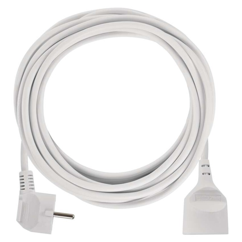 Prodlužovací kabel 5 m / 1 zásuvka / bílý / PVC / 1 mm2