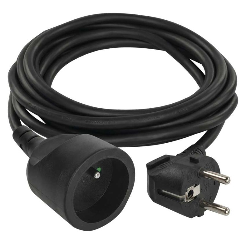 Prodlužovací kabel 3 m / 1 zásuvka / černý / PVC / 1,5 mm2