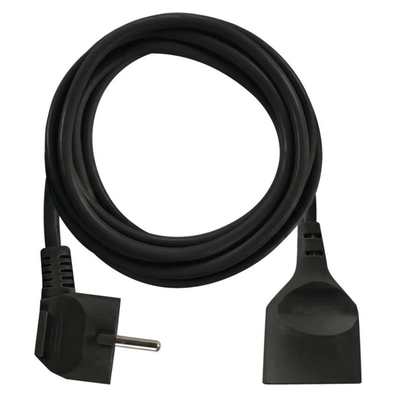 Prodlužovací kabel 3 m / 1 zásuvka / černý / PVC / 1,5 mm2
