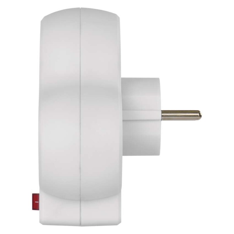 Rozbočovací zásuvka 2×, vyp., 1×USB-A+1×USB-C, bílá