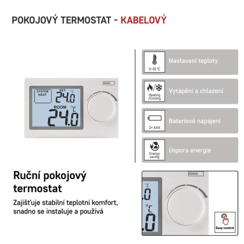 Pokojový termostat EMOS P5604