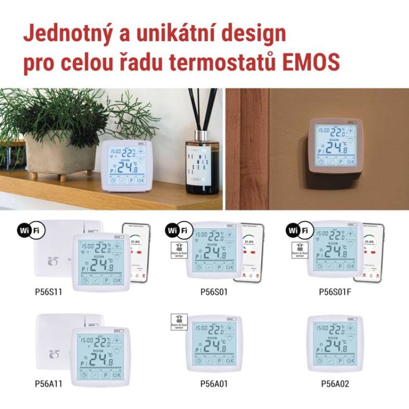 Pokojový programovatelný drátový OpenTherm termostat P56A02