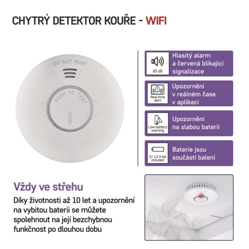 GoSmart Detektor kouře TS380C-HW s Wi-Fi