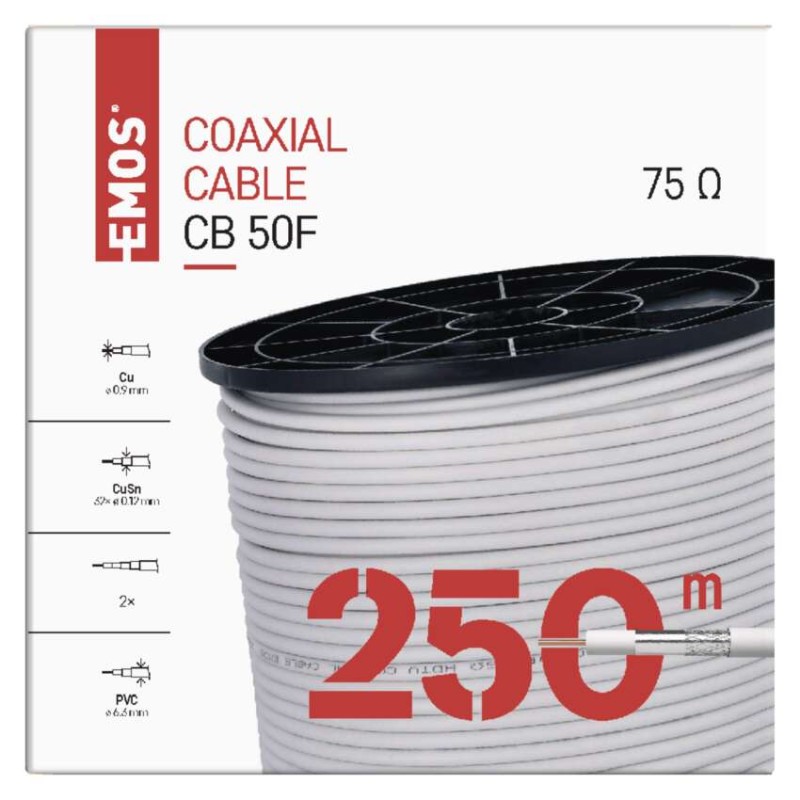 Koaxiální kabel CB50F, 250m