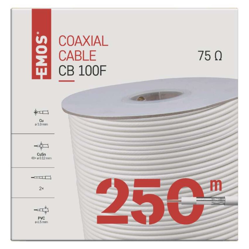 Koaxiální kabel CB100F, 250m