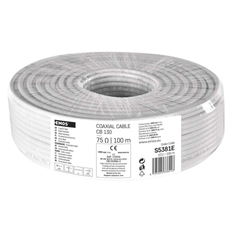 Koaxiální kabel CB130, 100m