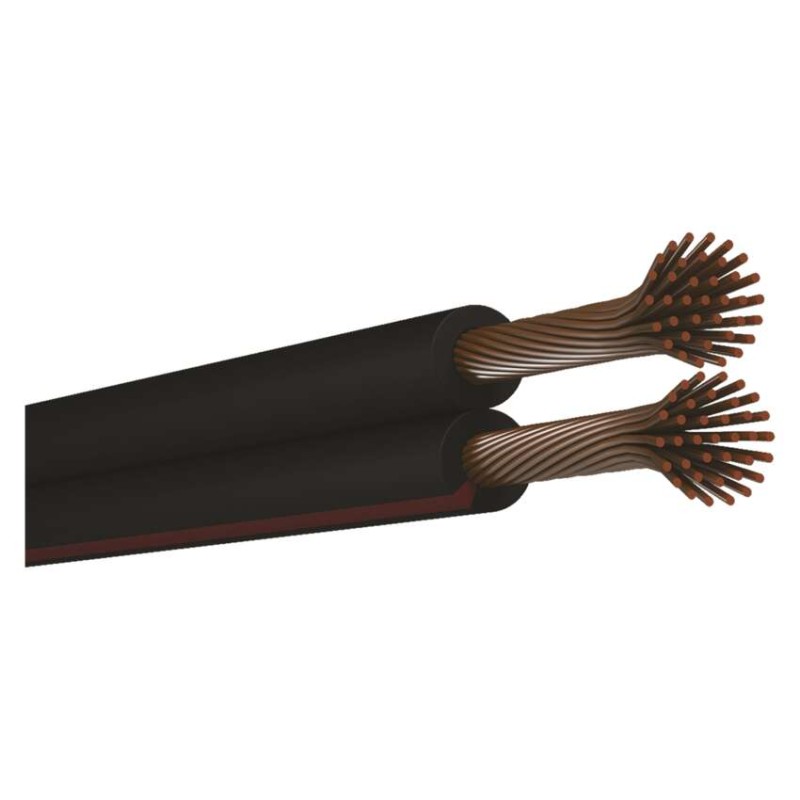 Dvojlinka nestíněná 2x0,15mm černo/rudá, 200m