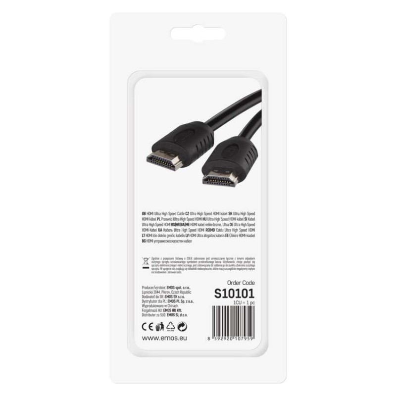 HDMI 2.1 high speed kabel A vidlice – A vidlice 1,5 m