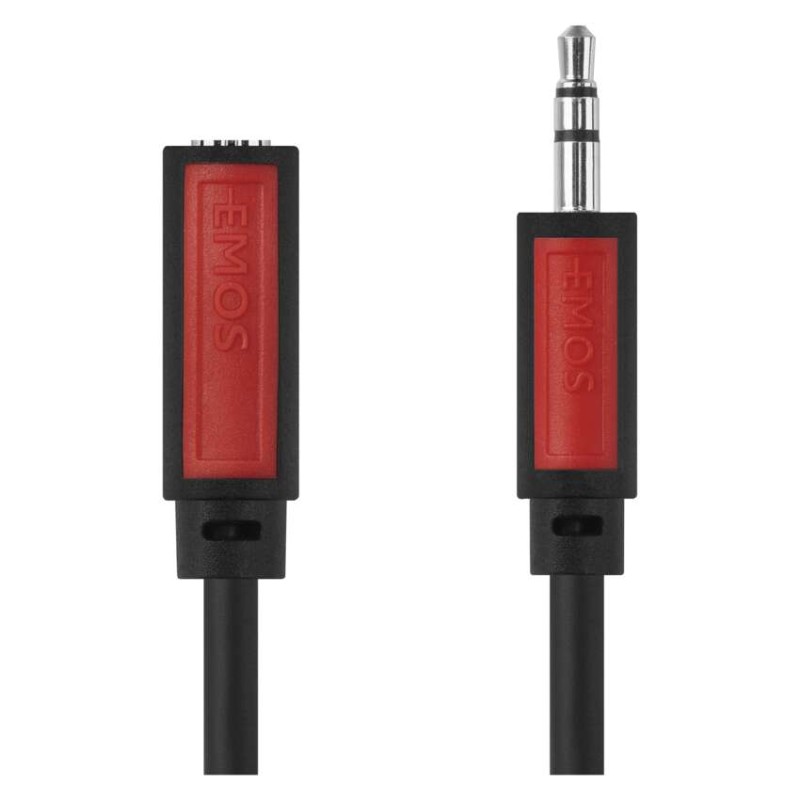 JACK kabel 3,5mm stereo, vidlice - 3,5mm zásuvka 5m