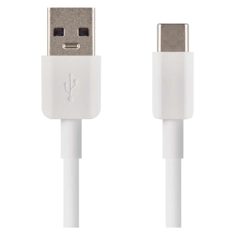 Nabíjecí a datový kabel USB-A 2.0 / USB-C 2.0, 1,5 m, bílý