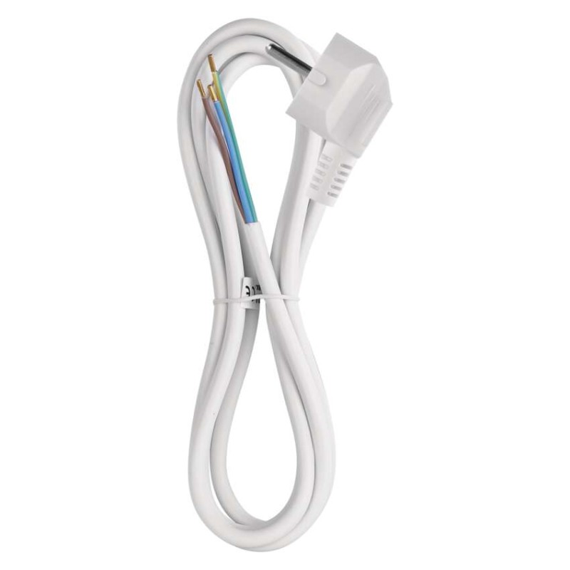Flexo šňůra PVC 3× 1,0mm2, 2m, bílá