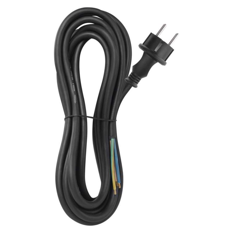 Flexo šňůra gumová 3× 2,5mm2, 5m, černá
