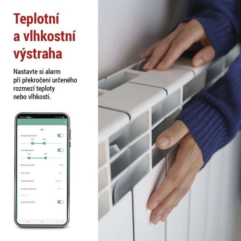 GoSmart Digitální teploměr s vlhkoměrem, bezdrátové čidlo, ZigBee EGS0102