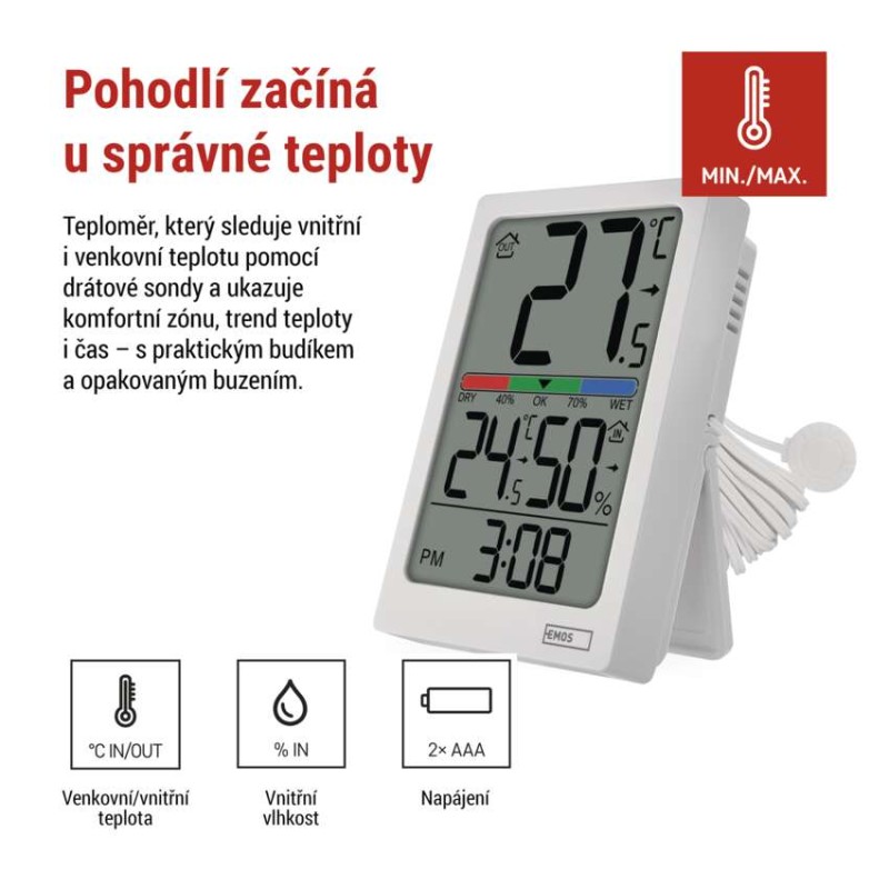 Digitální teploměr E0558P