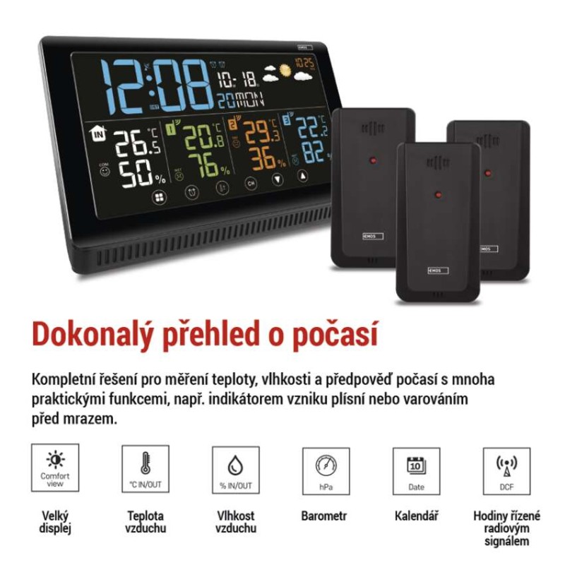 Domácí bezdrátová meteostanice E8614