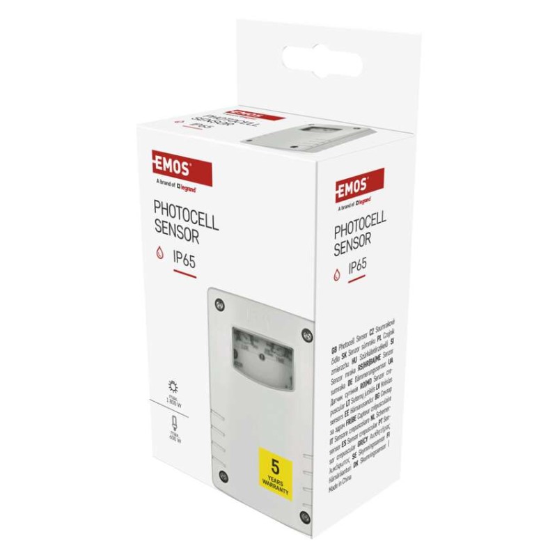Soumrakové čidlo 1800W IP65 bílé