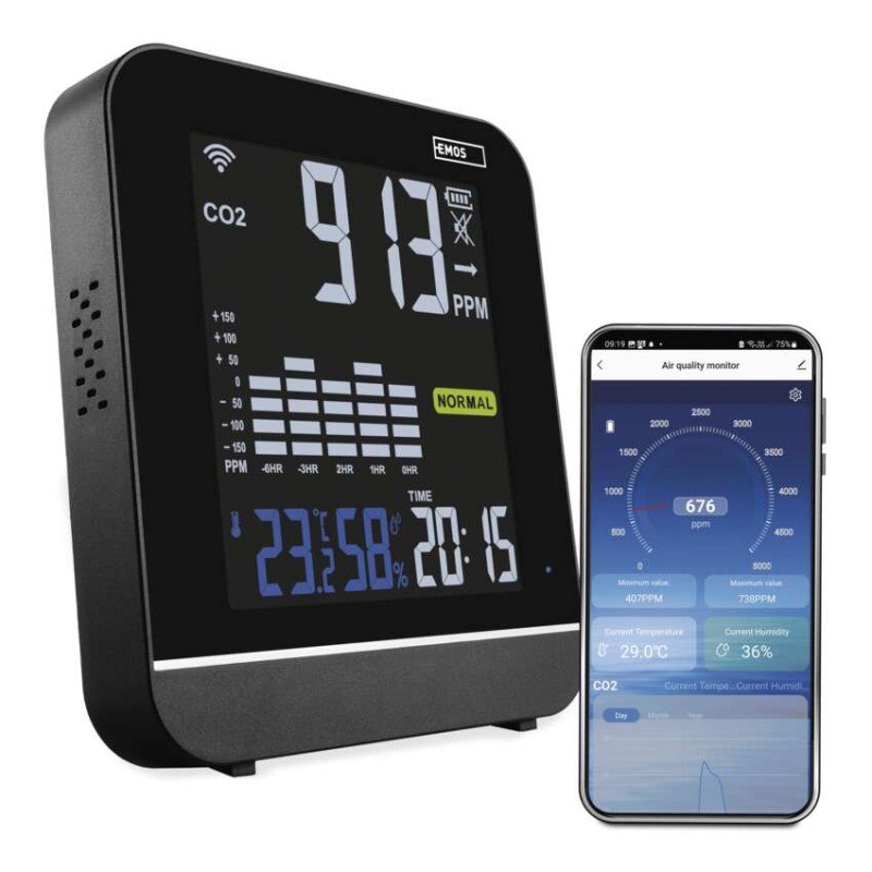 GoSmart Monitor kvality ovzduší E30300 s Wifi