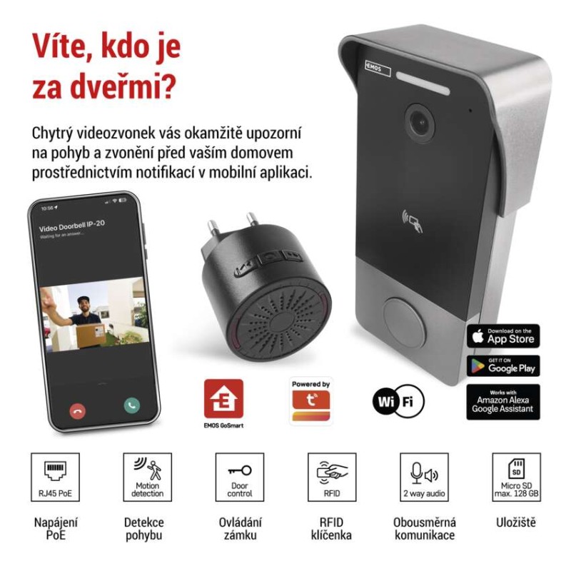 GoSmart videozvonek IP-20PoE