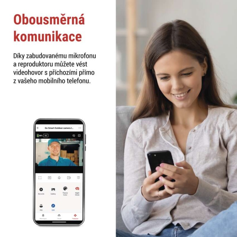 GoSmart Venkovní bateriová kamera IP-1200 WASP s WiFi a solárním panelem