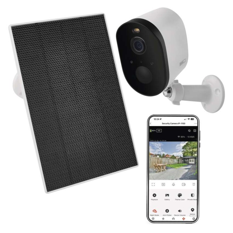 GoSmart Venkovní bateriová kamera IP-1150 SNAP s WiFi a solárním panelem