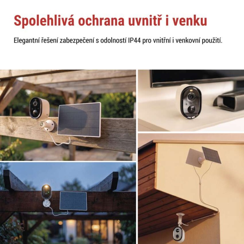 GoSmart Venkovní bateriová kamera IP-1150 SNAP s WiFi a solárním panelem