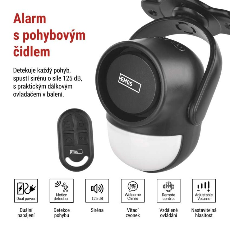 Alarm s pohybovým čidlem EM‑125L PROTECTOR