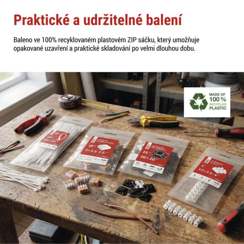 Páčková spojovací svorka 4× 0,2–4 mm2, 10 ks
