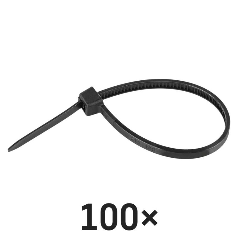 Stahovací páska 100×2,5 mm, černá, 100 ks