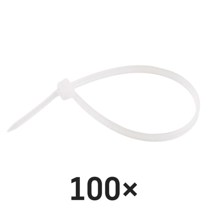 Stahovací páska 150×3,5 mm, bílá, 100 ks