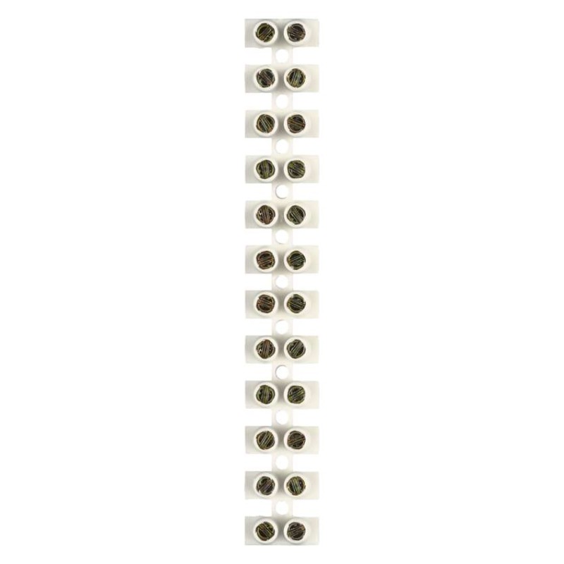 Šroubová svorkovnice 12× 4–6mm2, 450 V, bílá