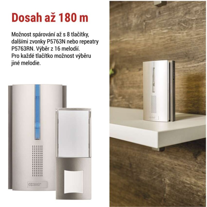 Domovní bezdrátový prodlužovač signálu pro P5760N a P5763N na 3× AA