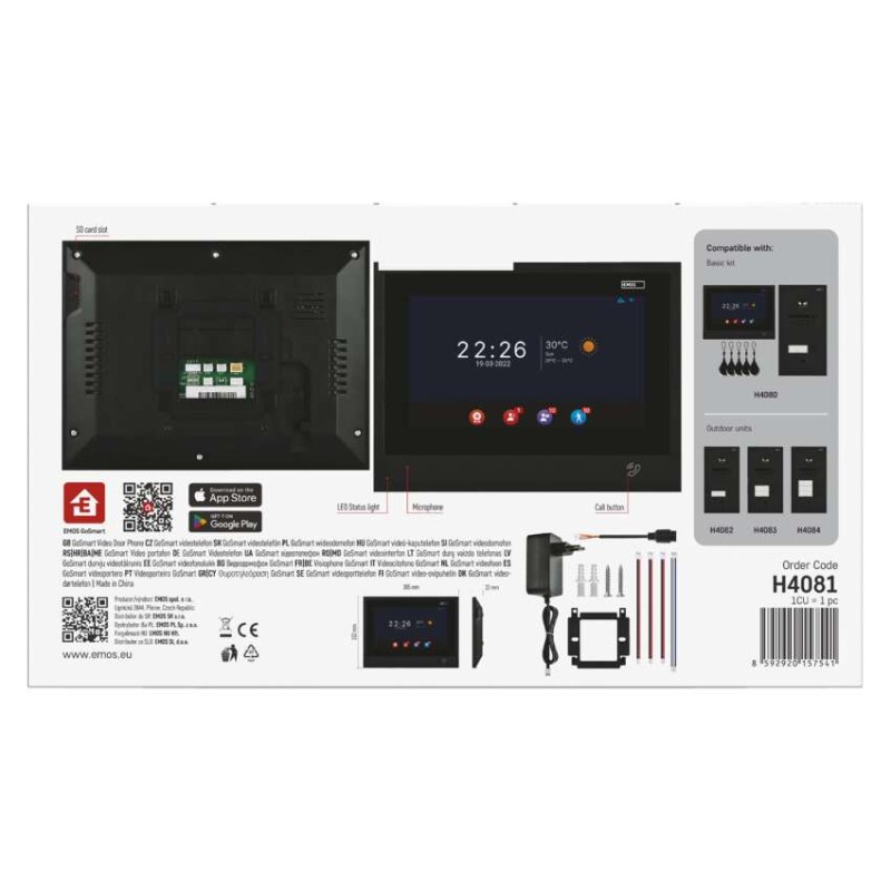 GoSmart Přídavný monitor IP880B 2WIRE domácího videotelefonu IP880A 2WIRE