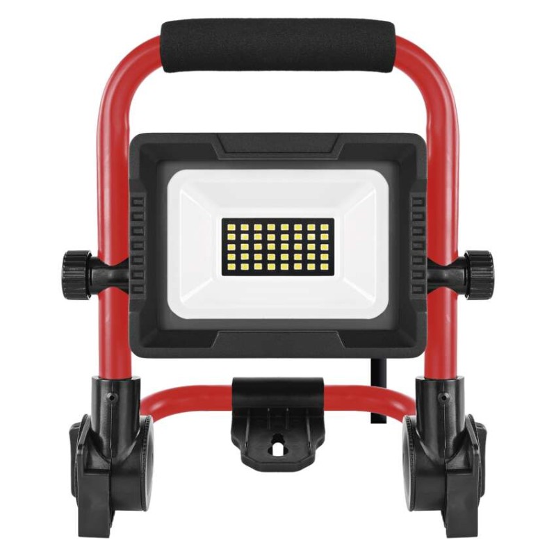 LED reflektor ELION 20W, červeno-černý, IP65, 3000 lm, neutrální bílá