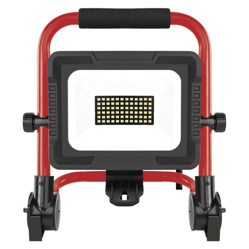 LED reflektor ELION 30W, červeno-černý, IP65, 4800 lm, neutrální bílá