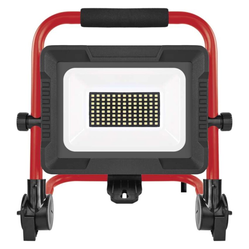 LED reflektor ELION 50W, červeno-černý, IP65, 8000 lm, neutrální bílá