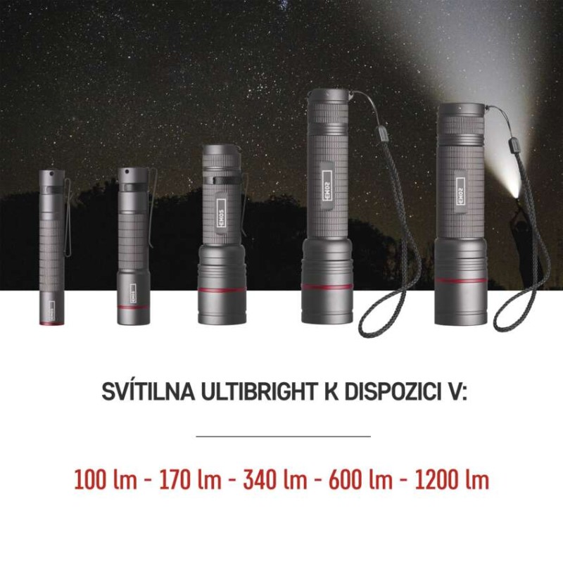 CREE LED kovová svítilna Ultibright 50, 100lm, 1xAAA
