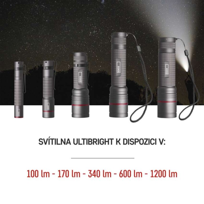CREE LED nabíjecí kov. svítilna Ultibright 90, 1200lm