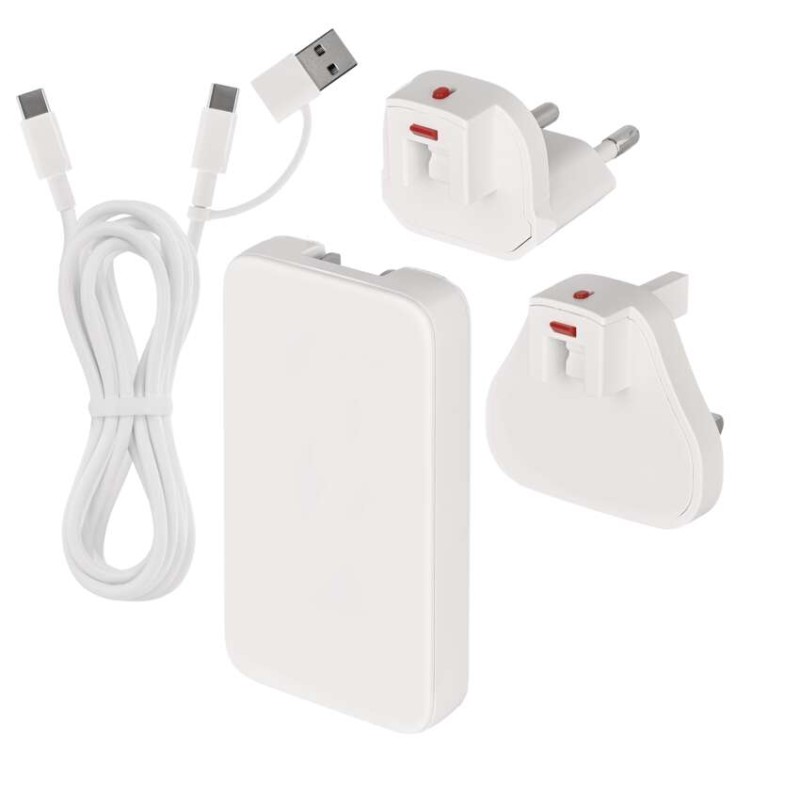 USB adaptér do sítě GaN PD 65W, AC + kabel