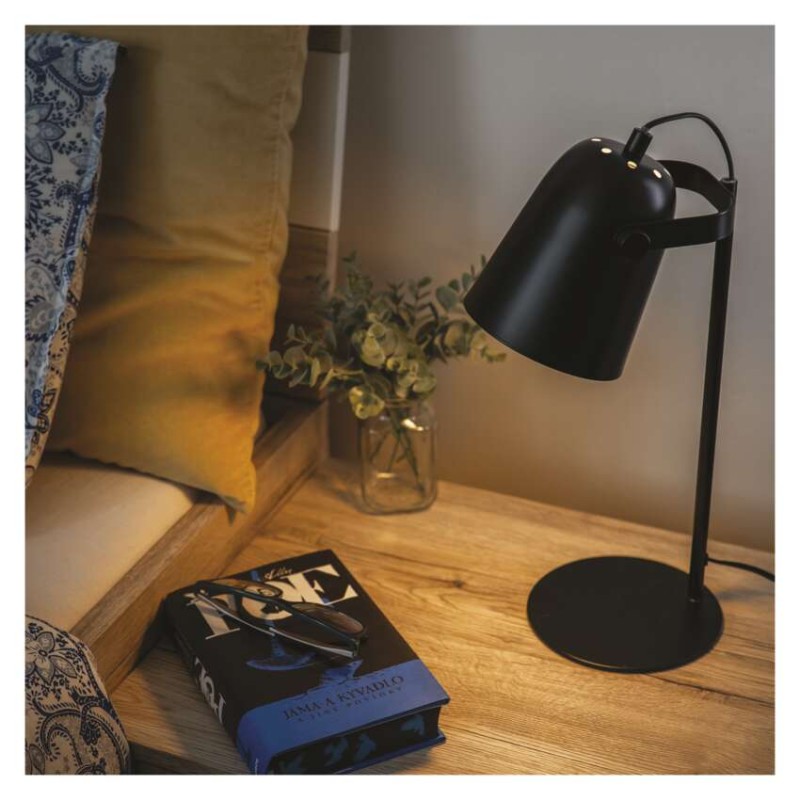 Stolní lampa NINA na žárovku E27, černá