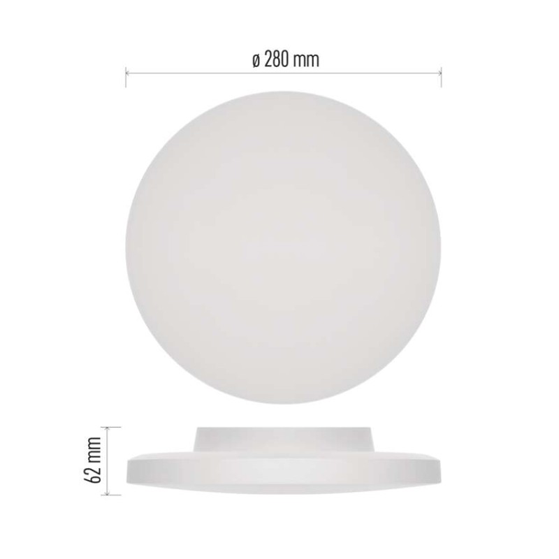 LED přisazené svítidlo DIONI kruhové, bílé, 15W, se změnou CCT