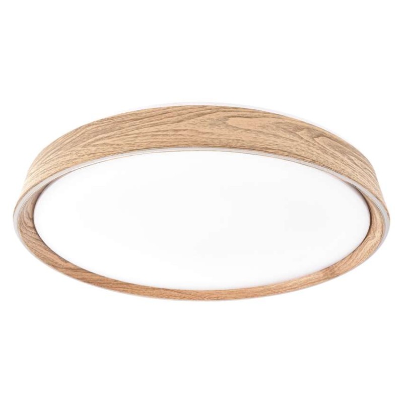 LED přisazené svítidlo ILVI, kruhové 45W, stmívání+CCT, dřevo